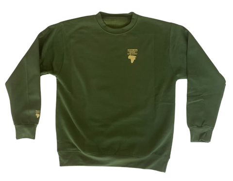 Stolen From Africa Gold Crewneck Sweater (Olive Green)